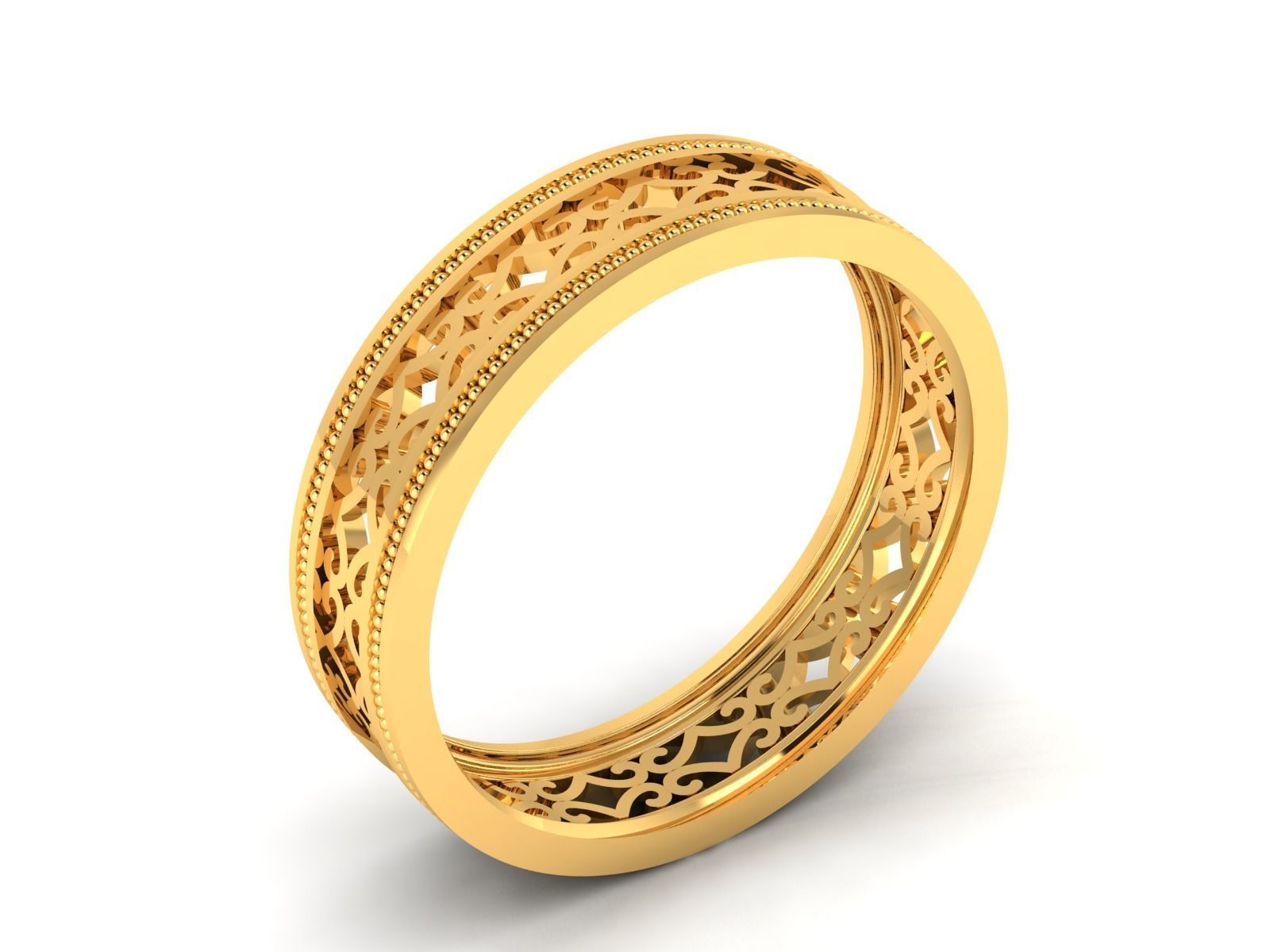 Women band ring 3dm stl render 3D print model_7