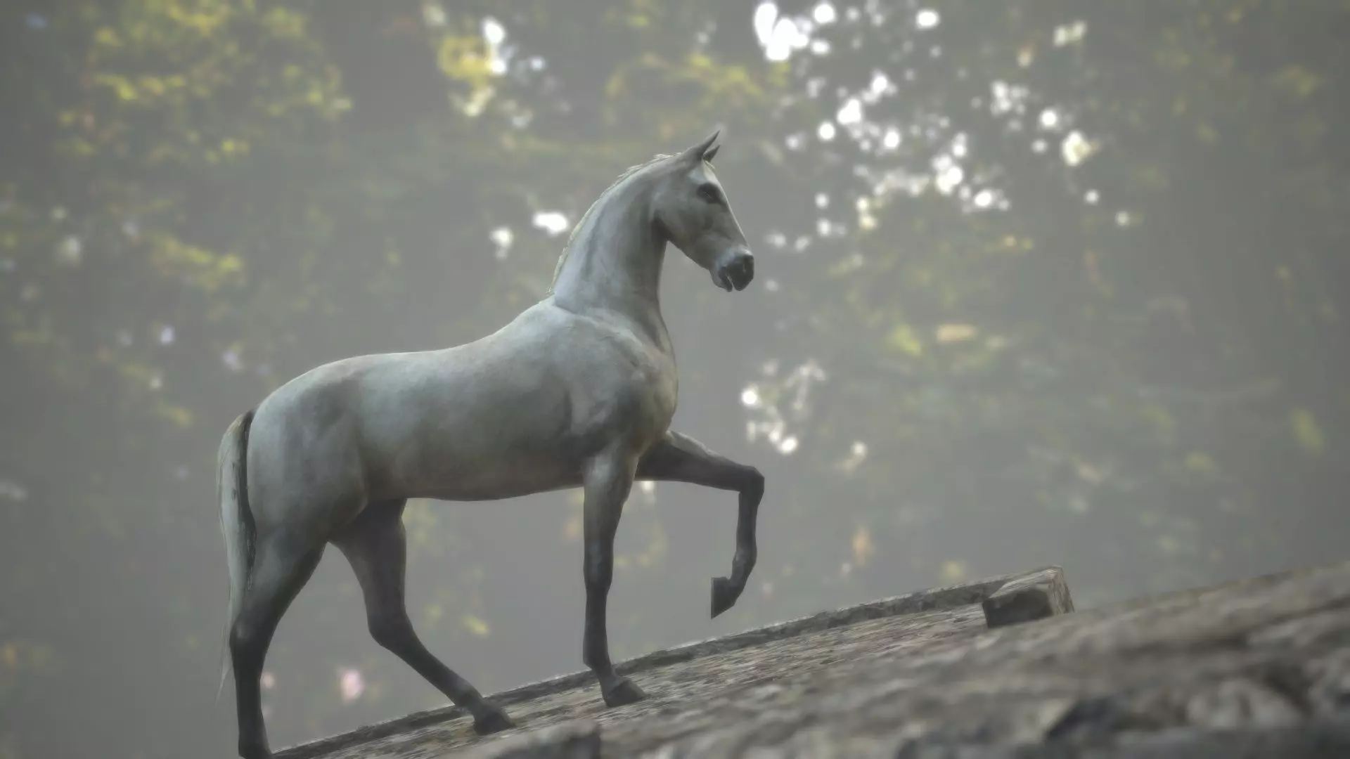 Horse Rigged Animated and Textured Low-poly 3D model_0