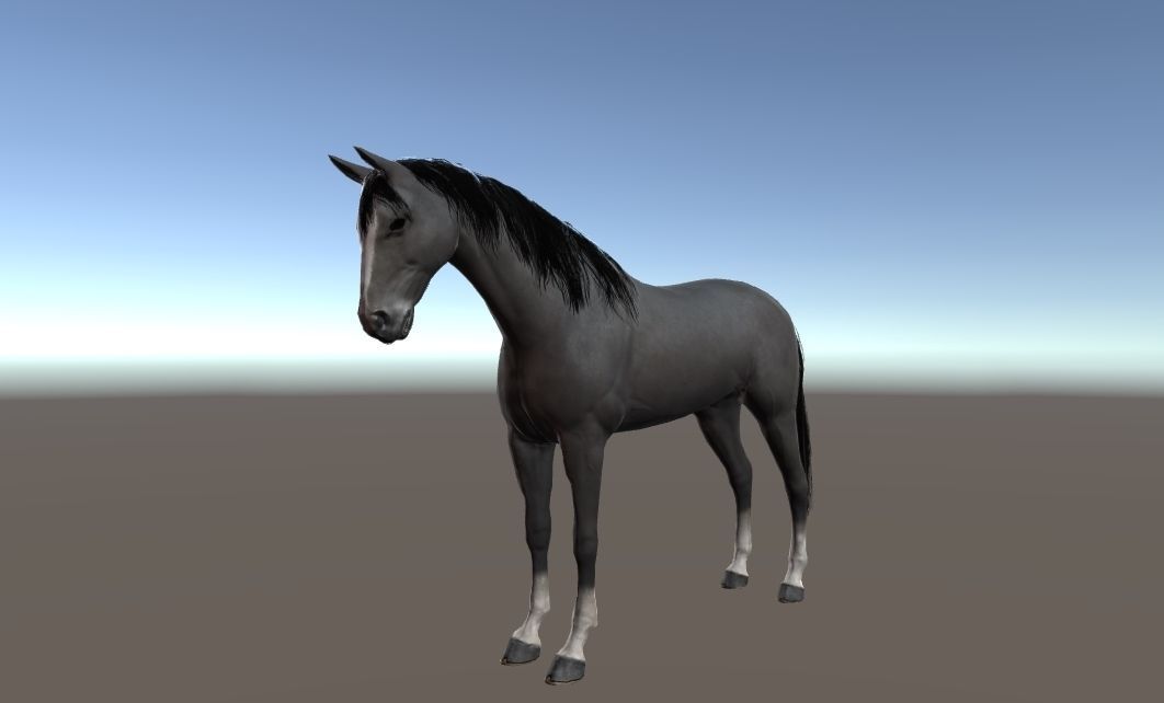 Horse Rigged Animated and Textured Low-poly 3D model_7
