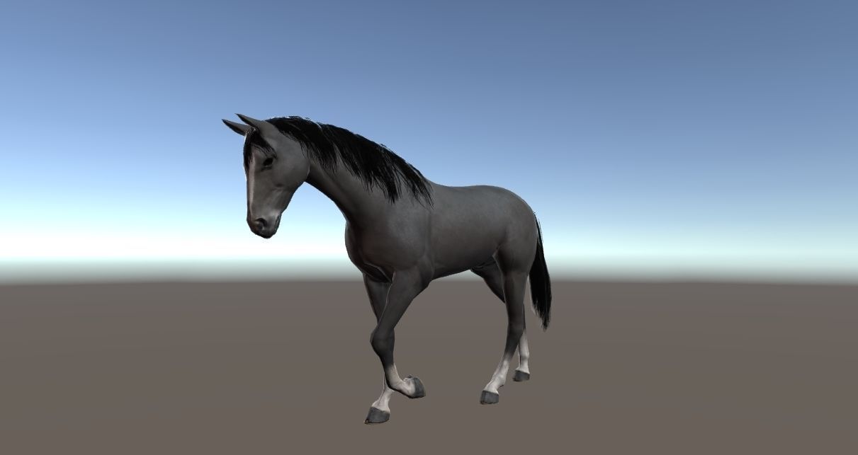 Horse Rigged Animated and Textured Low-poly 3D model_8
