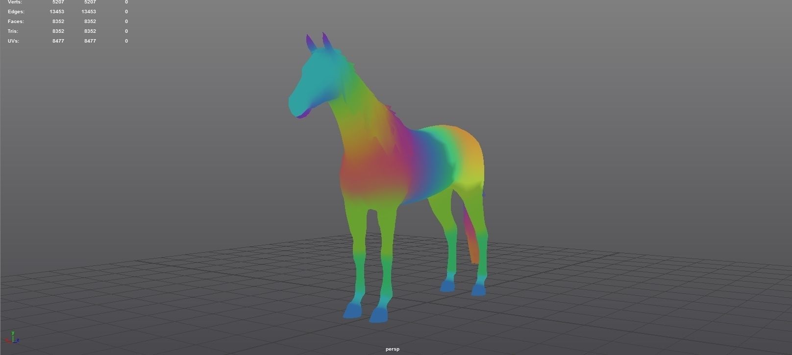 Horse Rigged Animated and Textured Low-poly 3D model_11