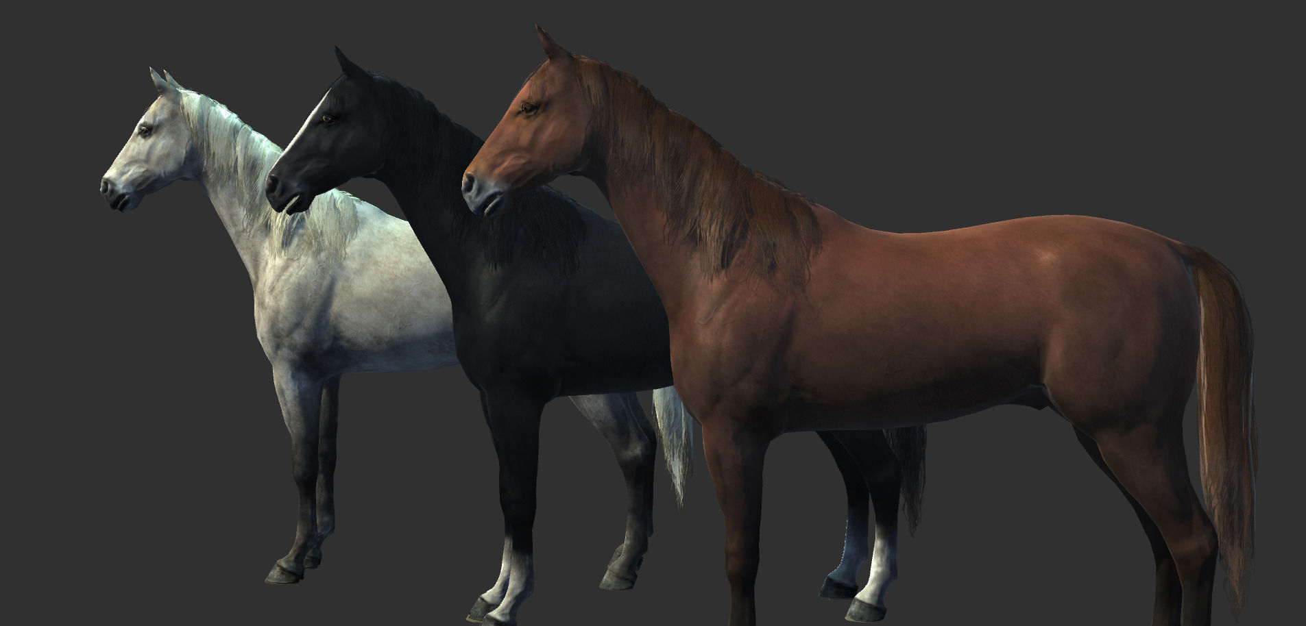 Horse Rigged Animated and Textured Low-poly 3D model_16