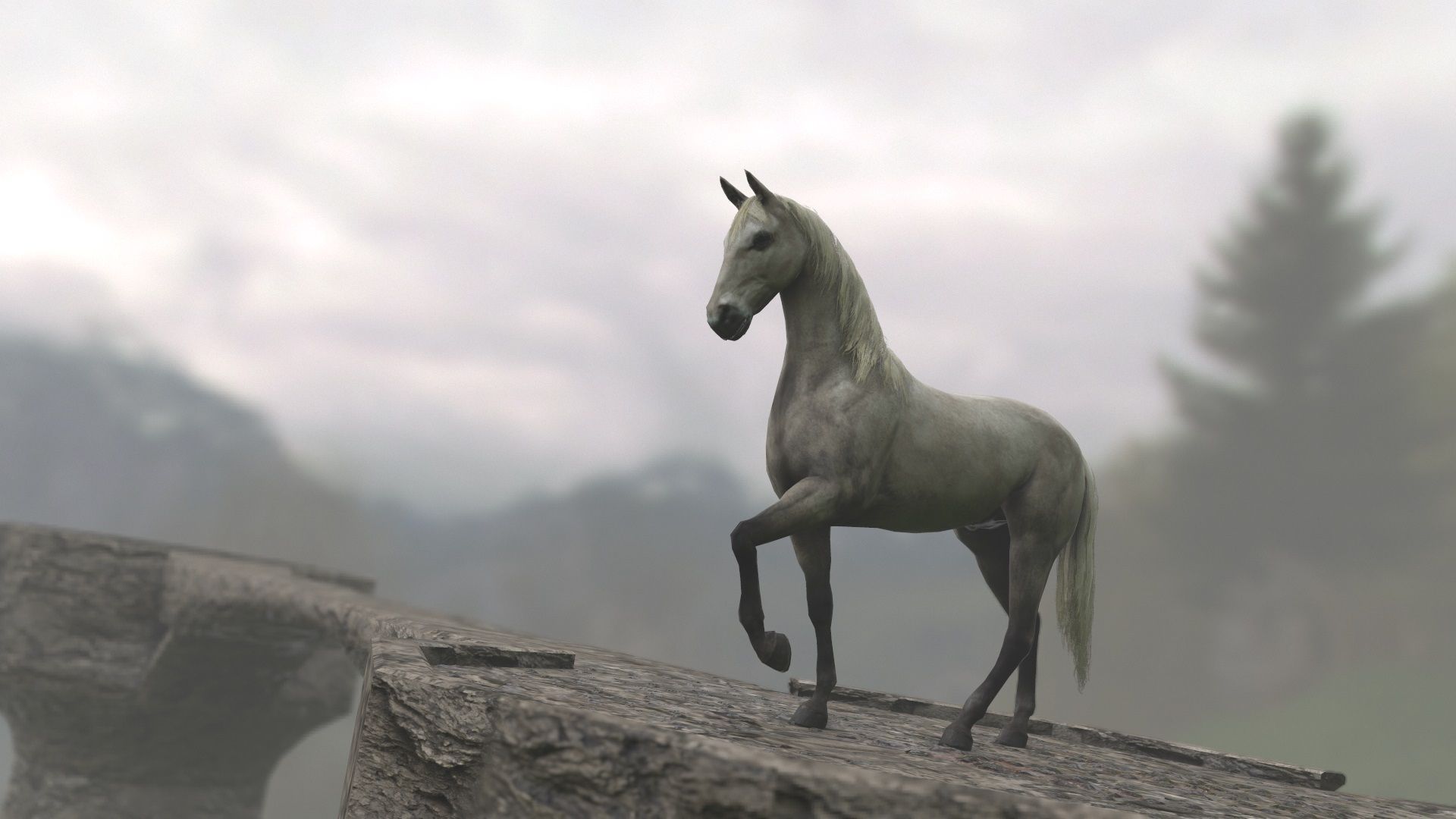 Horse Rigged Animated and Textured Low-poly 3D model_12