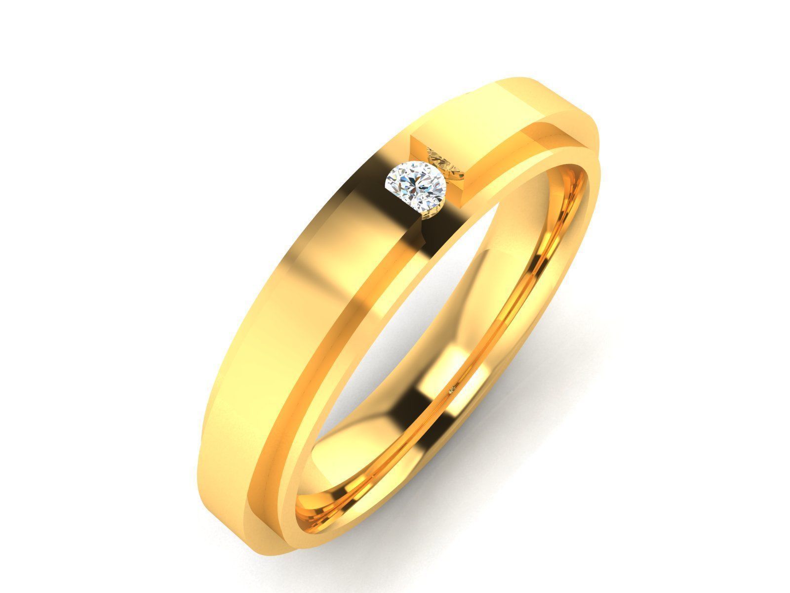 Women band ring 3dm stl render 3D print model_1