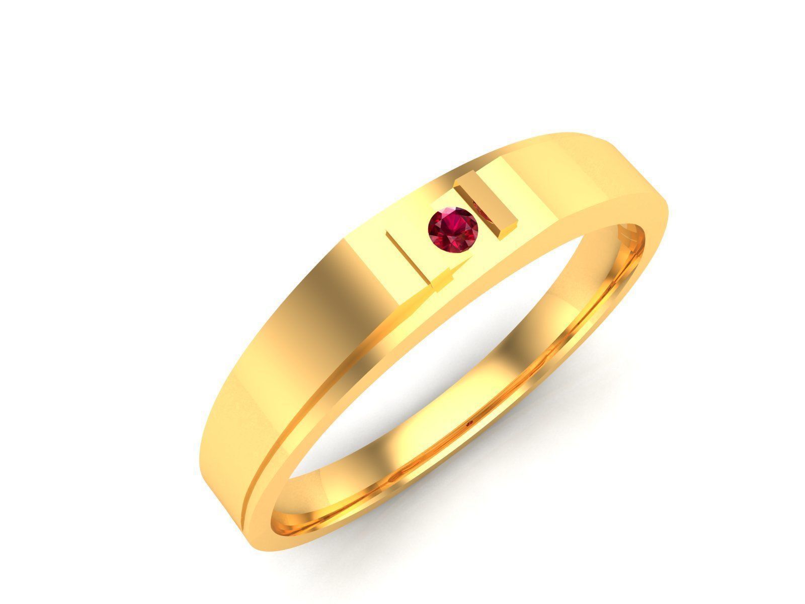 Women band ring 3dm stl render 3D print model_3