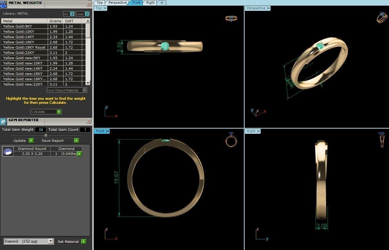 Women band ring 3dm stl render detail 3D print model_8