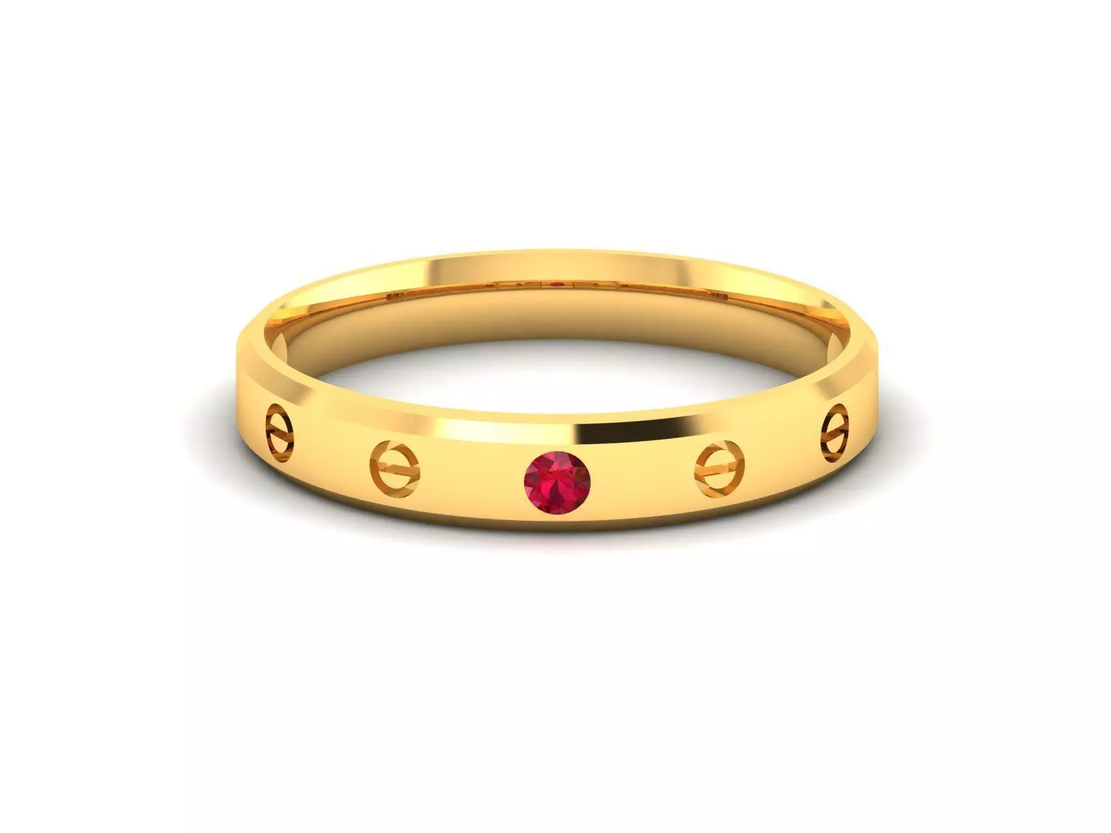 Women band ring 3dm stl render 3D print model_0