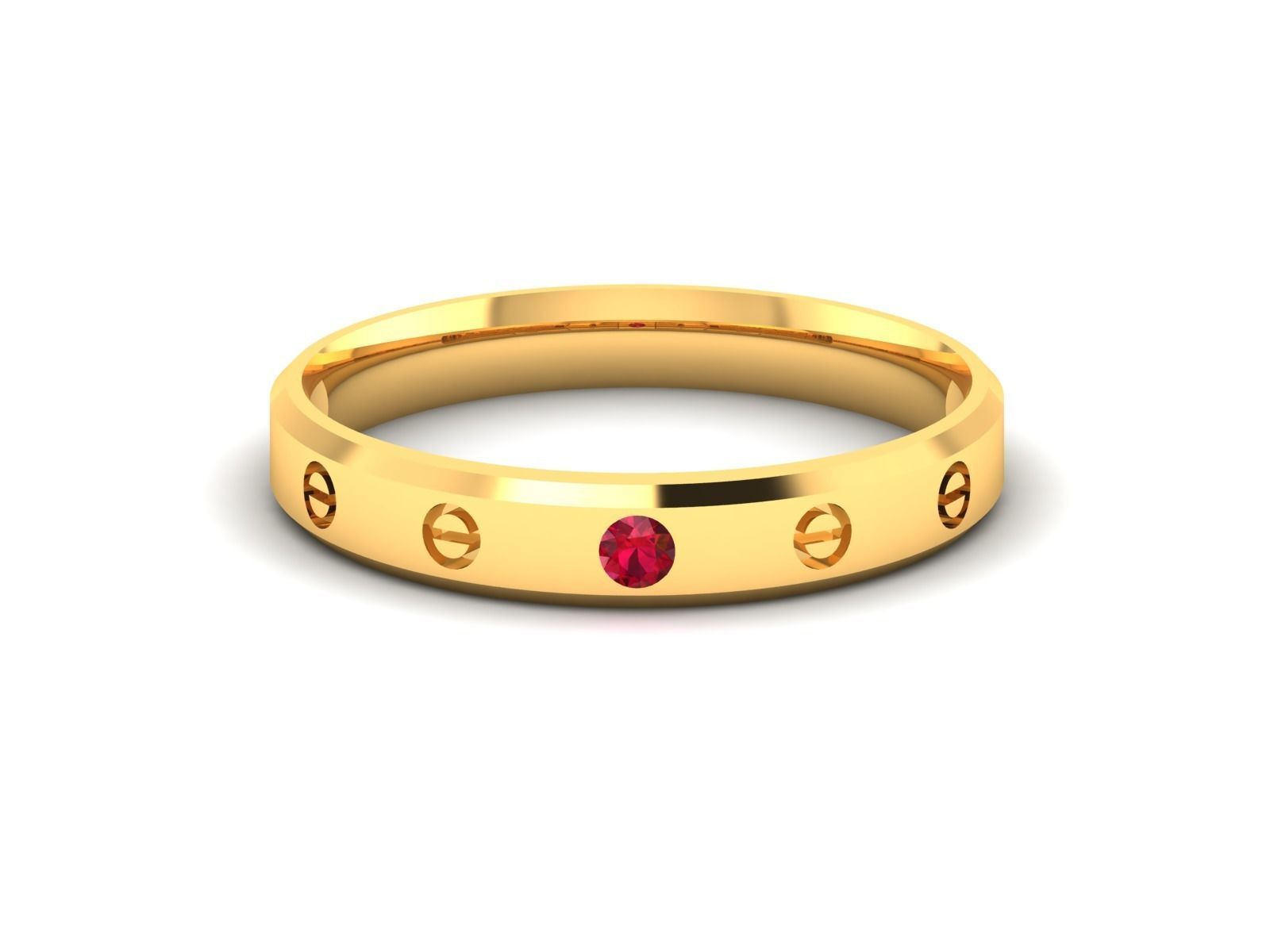 Women band ring 3dm stl render 3D print model_8