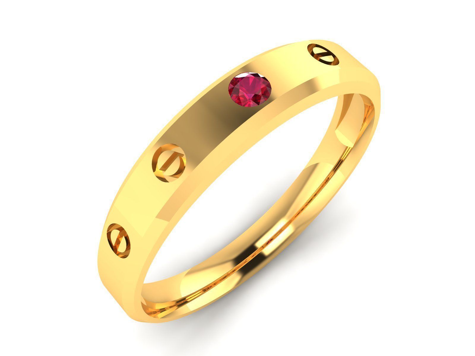 Women band ring 3dm stl render 3D print model_1