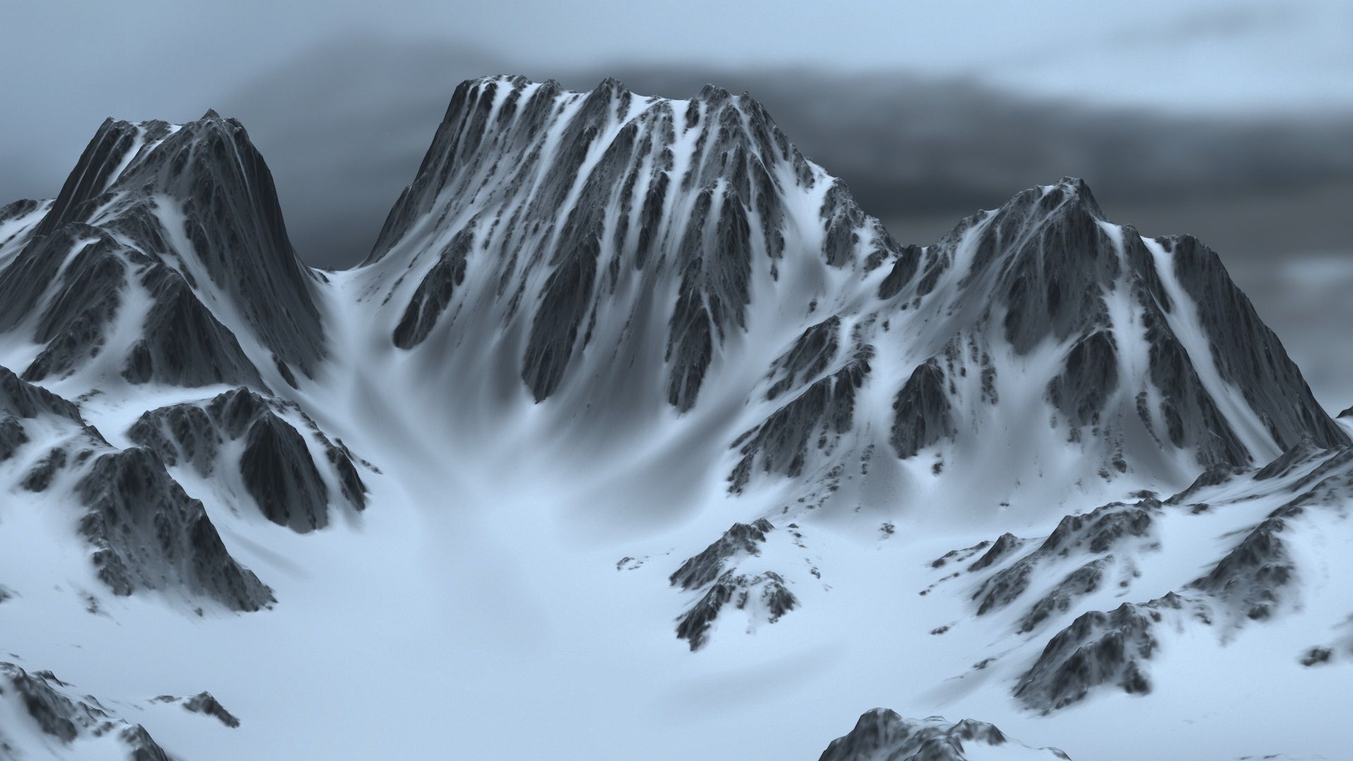 Snow Mountain 3D model_3
