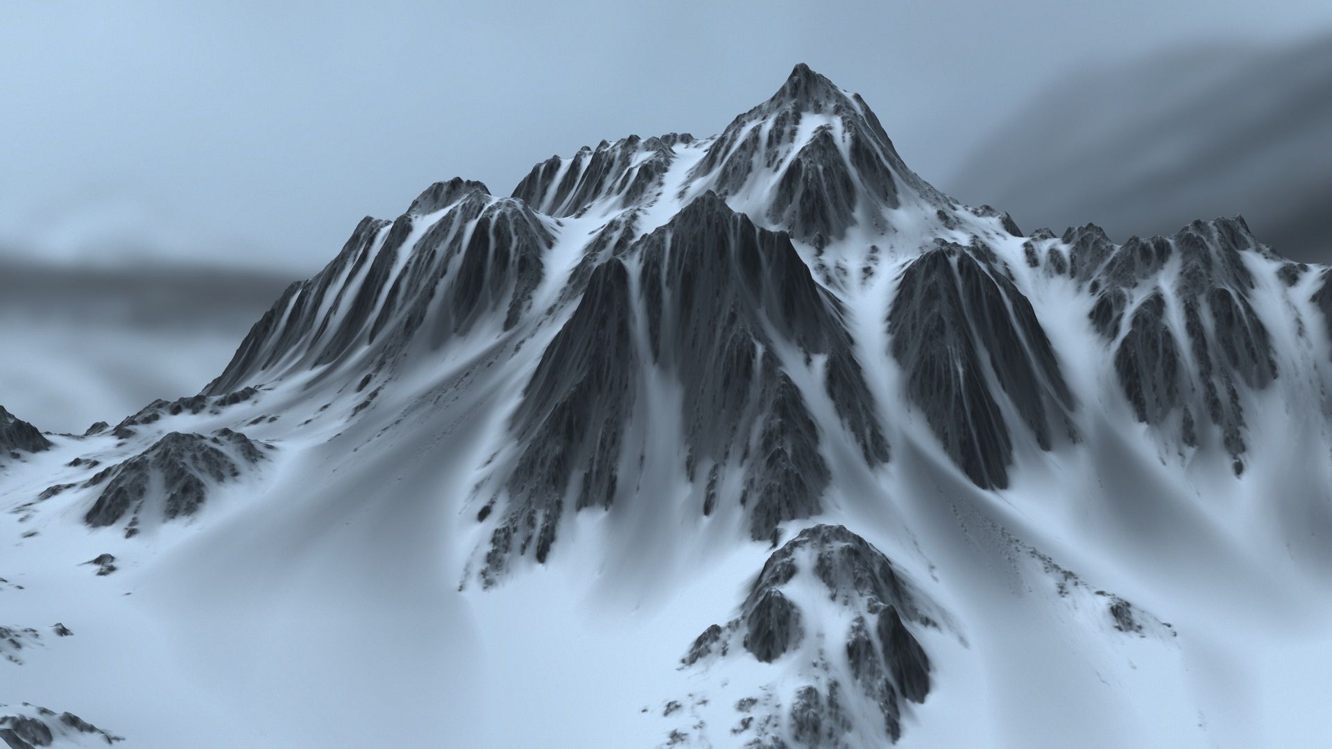 Snow Mountain 3D model_1