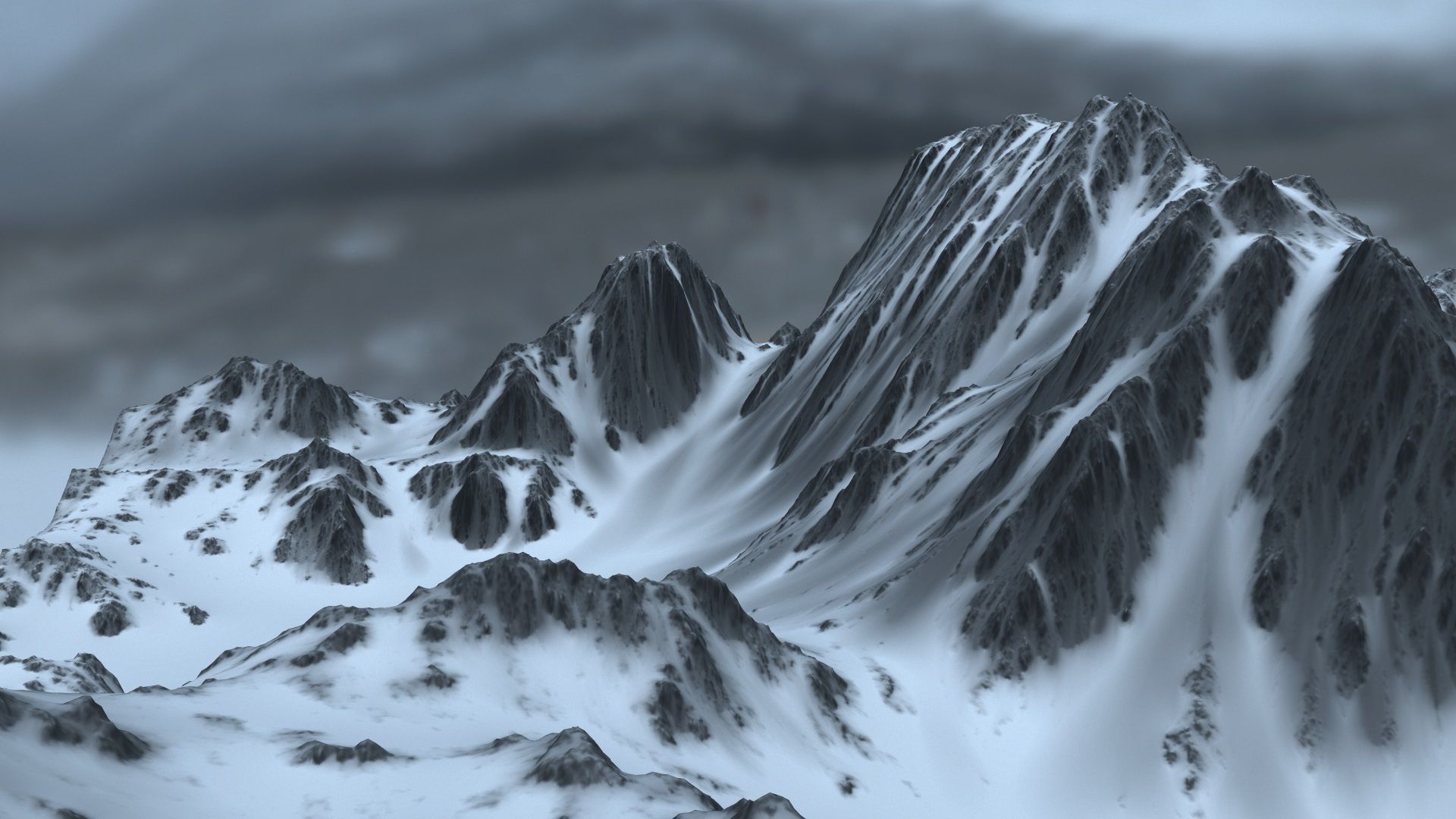 Snow Mountain 3D model_4