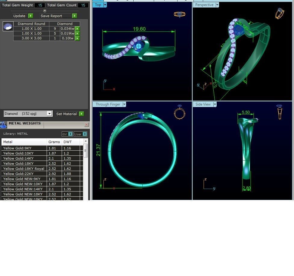 Women ring 3dm stl render detail 3D print model_4