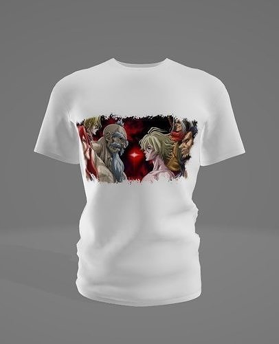 Man T-Shirt 559 Record of ragnarok Low-poly 3D model