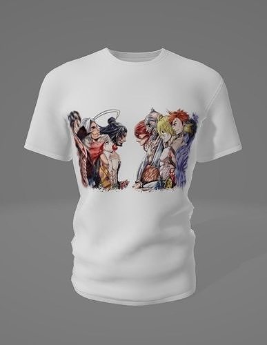 Man T-Shirt 560 Record of ragnarok Low-poly 3D model