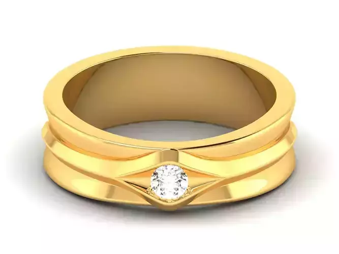 Women band ring 3dm stl render detail