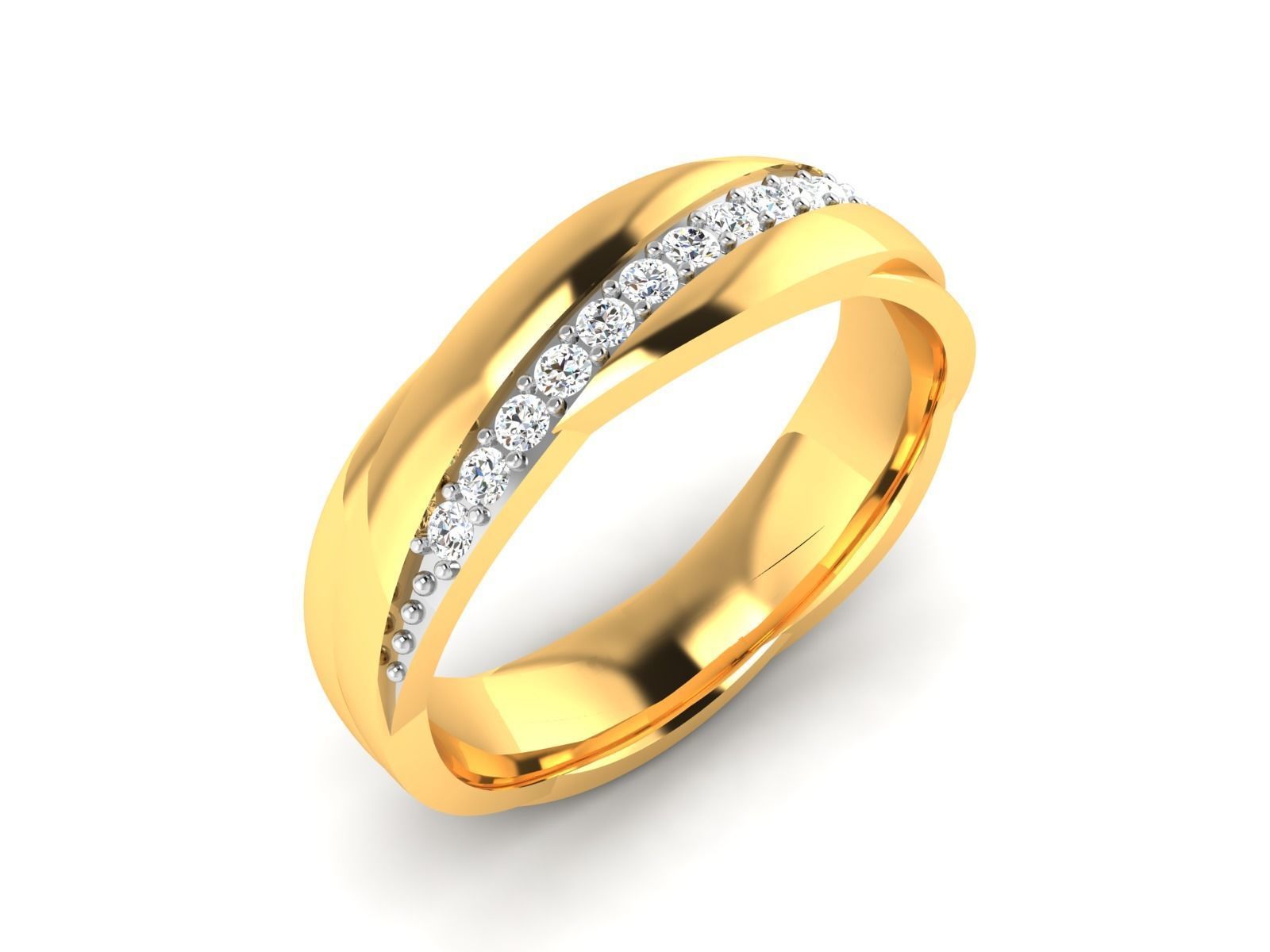 Women band ring 3dm stl render detail 3D print model_2