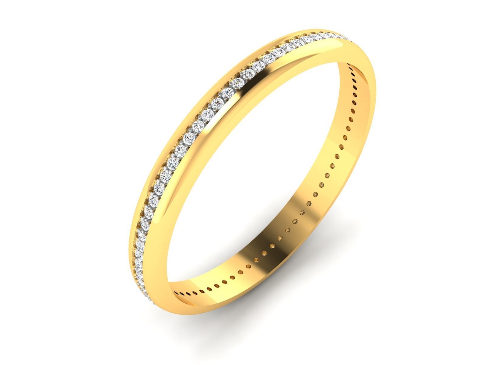 Women band ring 3dm stl render 3D print model_2