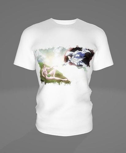 Man T-Shirt 561 Record of ragnarok Low-poly 3D model