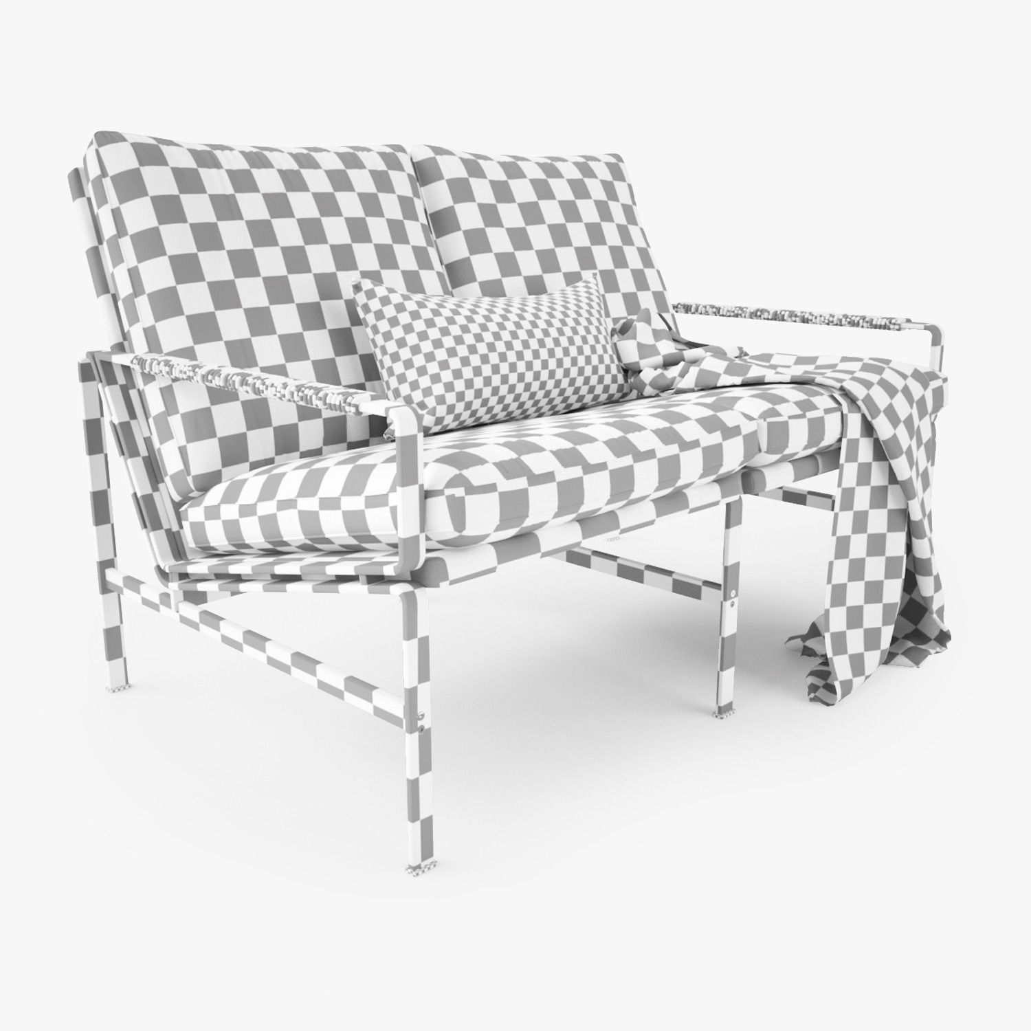 FK 6720 Sofa Two Seater by Lange Production 3D model_7