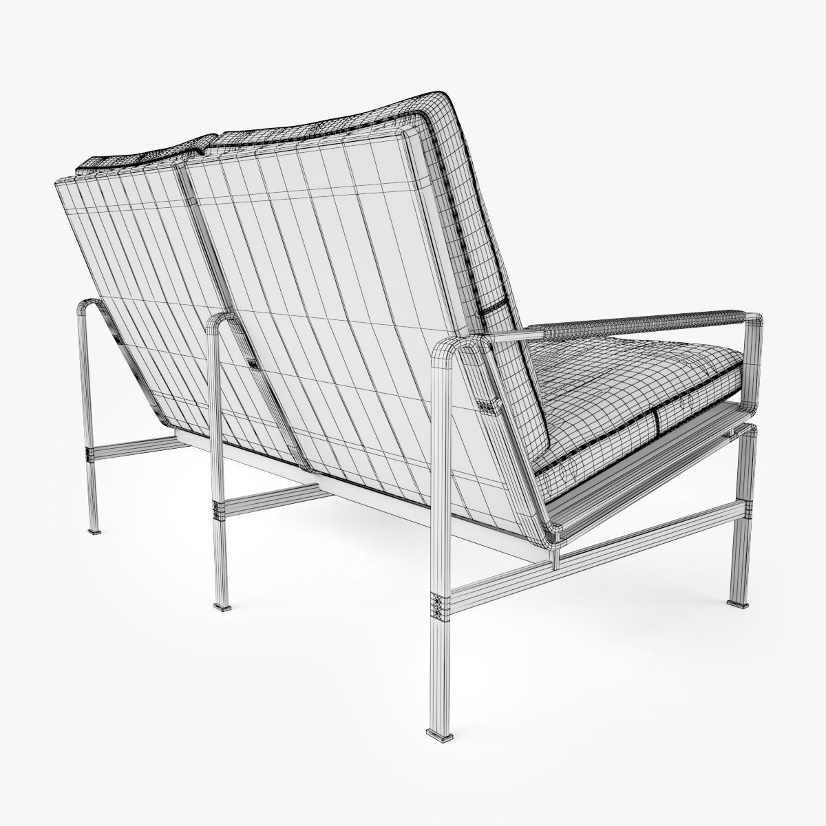 FK 6720 Sofa Two Seater by Lange Production 3D model_10