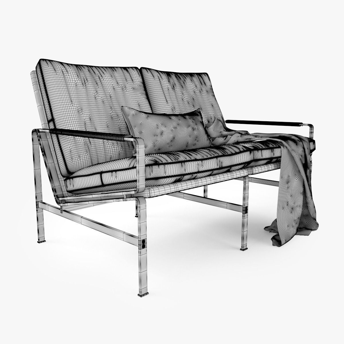 FK 6720 Sofa Two Seater by Lange Production 3D model_9