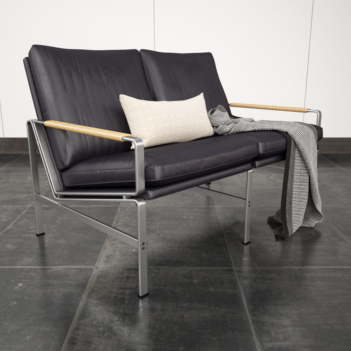 FK 6720 Sofa Two Seater by Lange Production 3D model_1