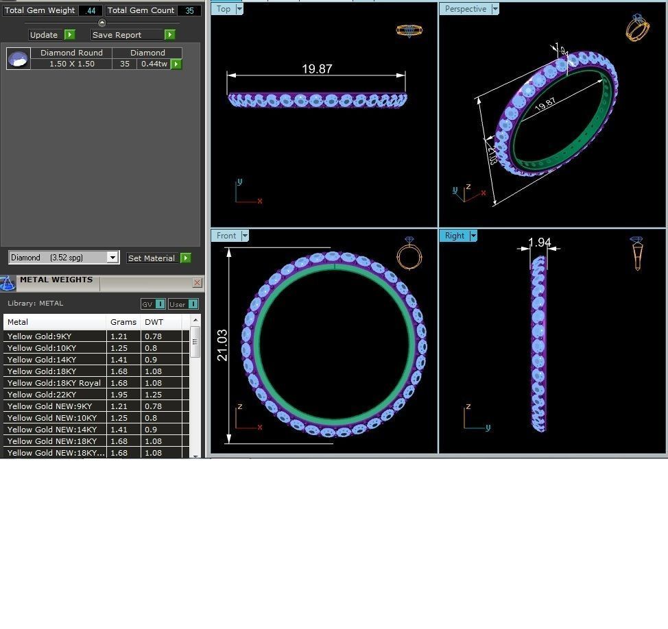 Women band ring 3dm stl render detail 3D print model_4
