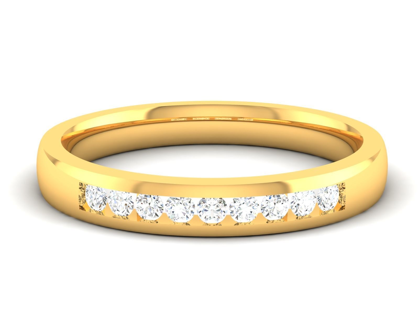 Women band ring 3dm stl render detail 3D print model_7