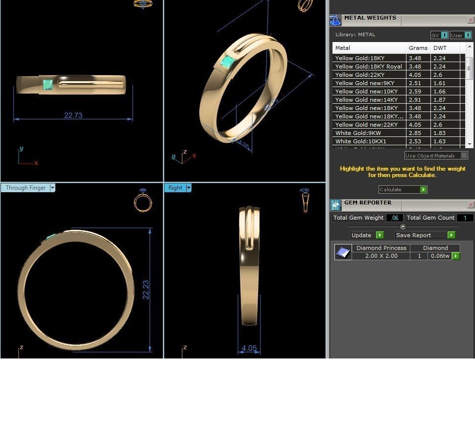 Women band ring 3dm stl render 3D print model_4