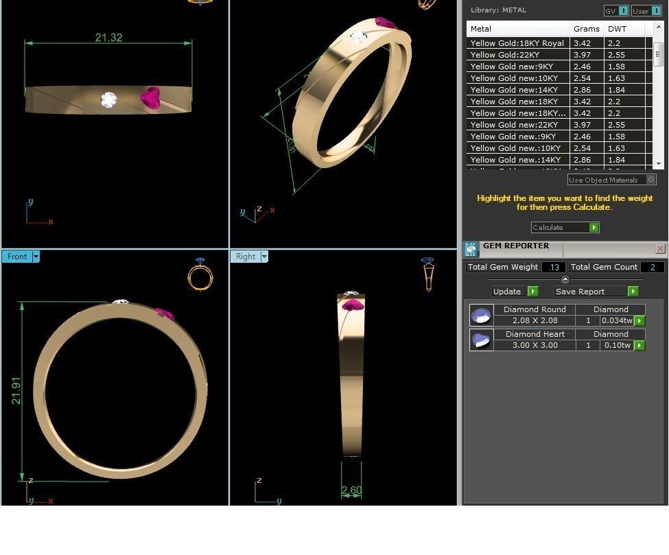 Women band ring 3dm stl render 3D print model_8