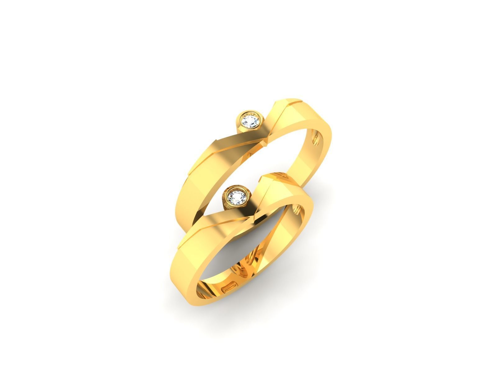 Women band ring 3dm stl render 3D print model_2