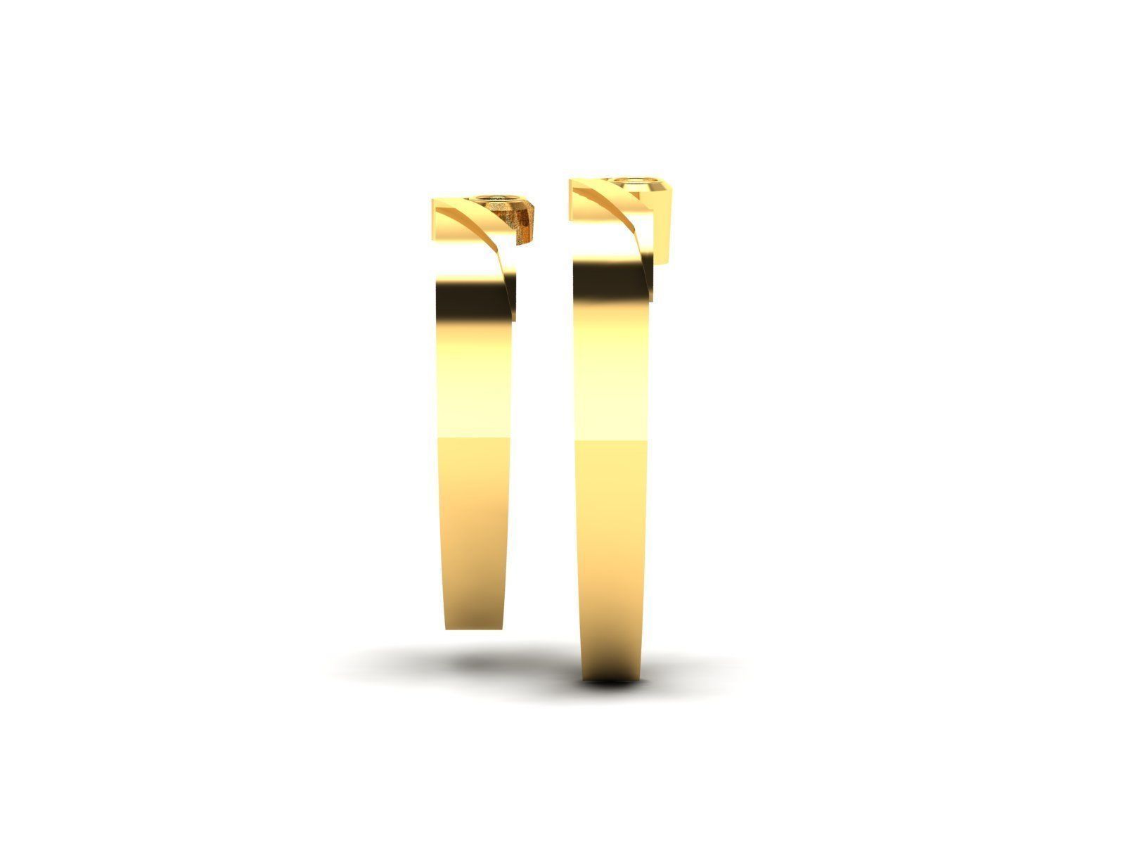 Women band ring 3dm stl render 3D print model_6