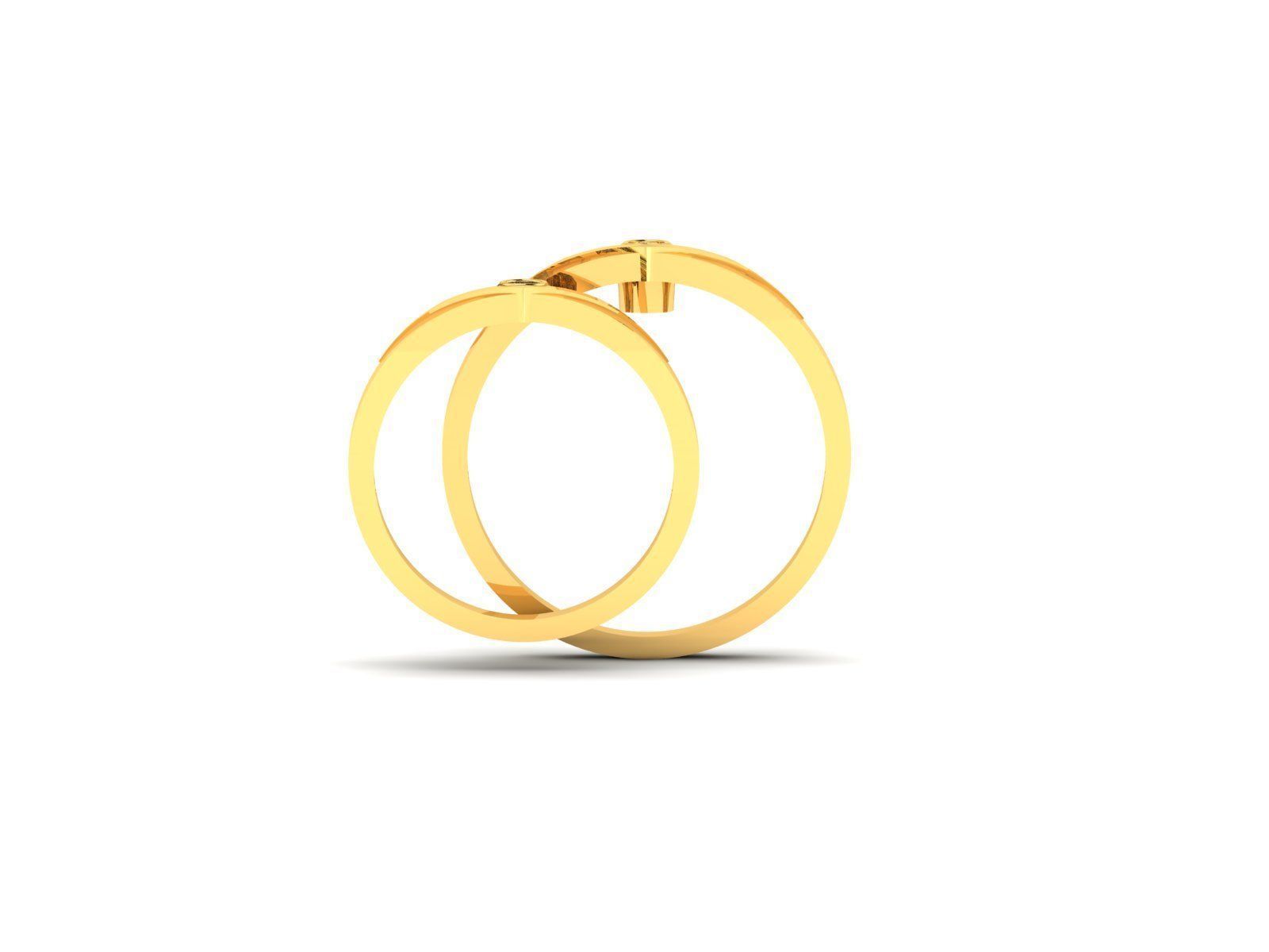 Women band ring 3dm stl render 3D print model_3