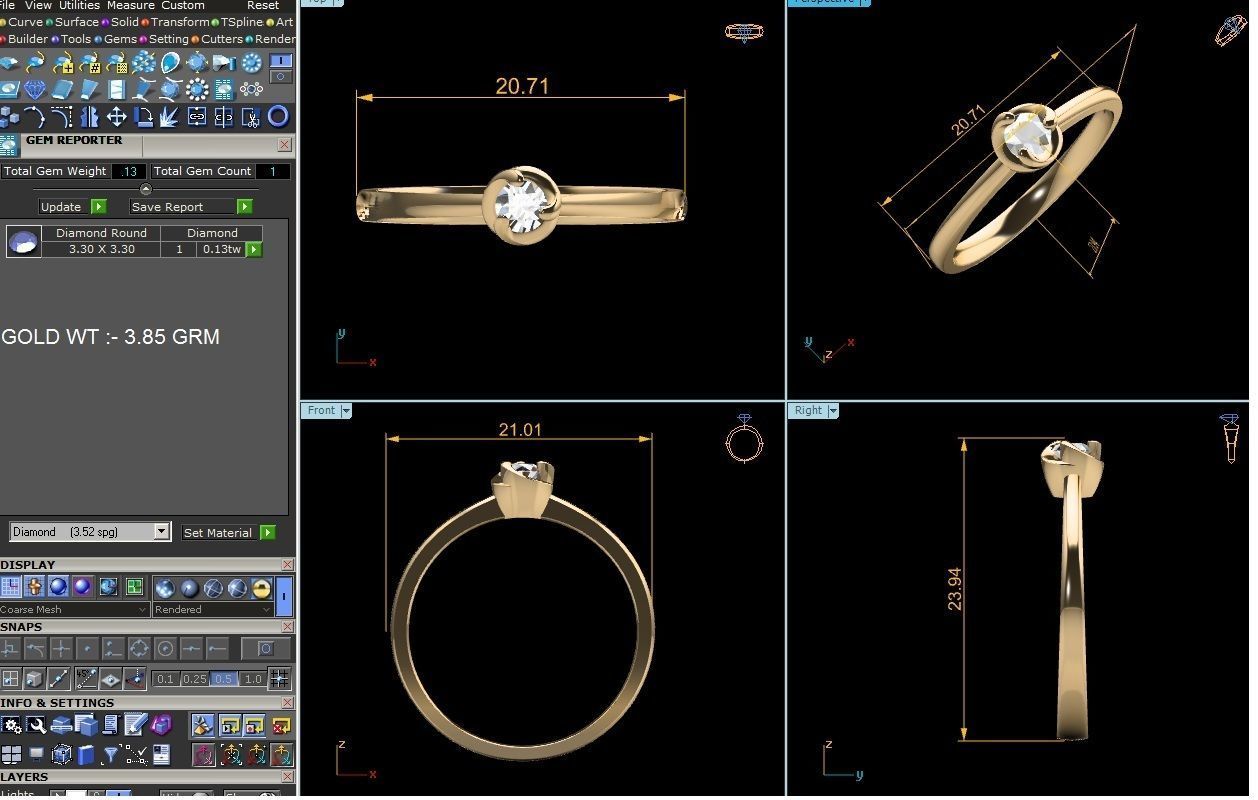 Women ring 3dm stl render detail 3D print model_8