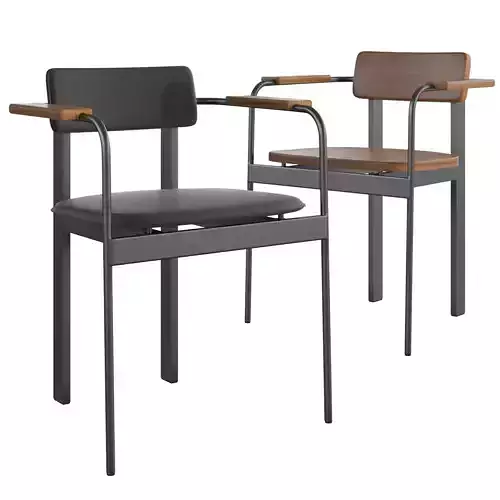Betwixt Chairs  With Arms 3D model