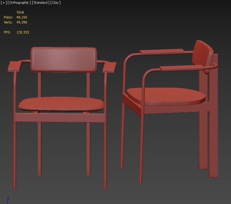Betwixt Chairs  With Arms 3D model_2