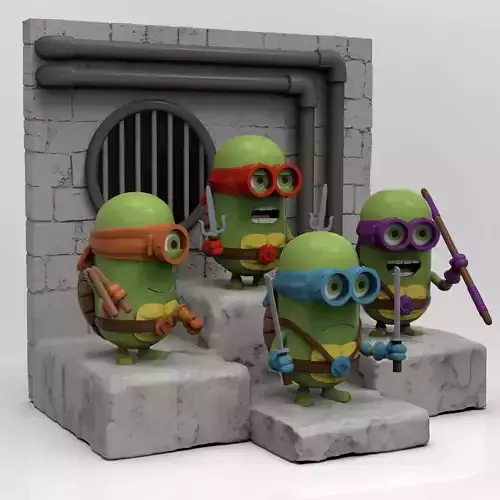 Minion TMNT Turtles STL