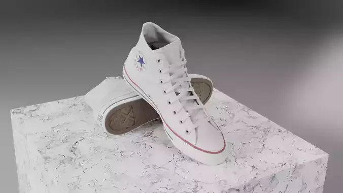 Converse CHUCK TAYLOR ALL STAR sneakers pair Low-poly 3D model