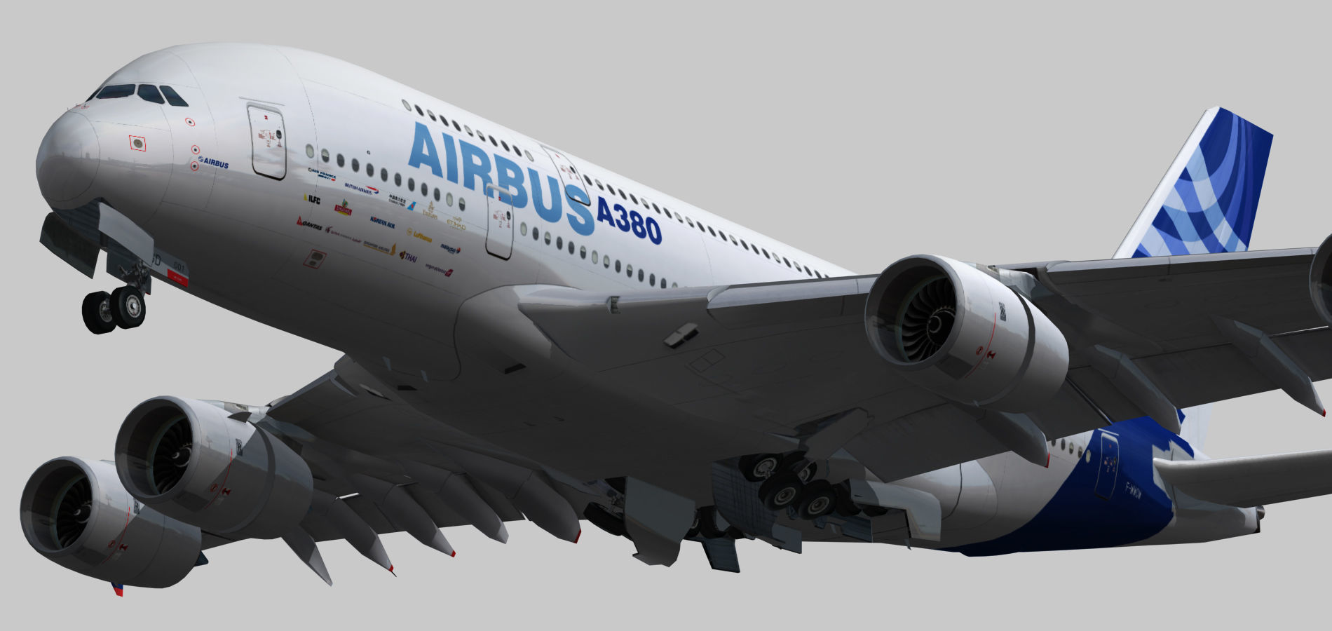 Airbus A380-8 Home livery Low-poly 3D model_16