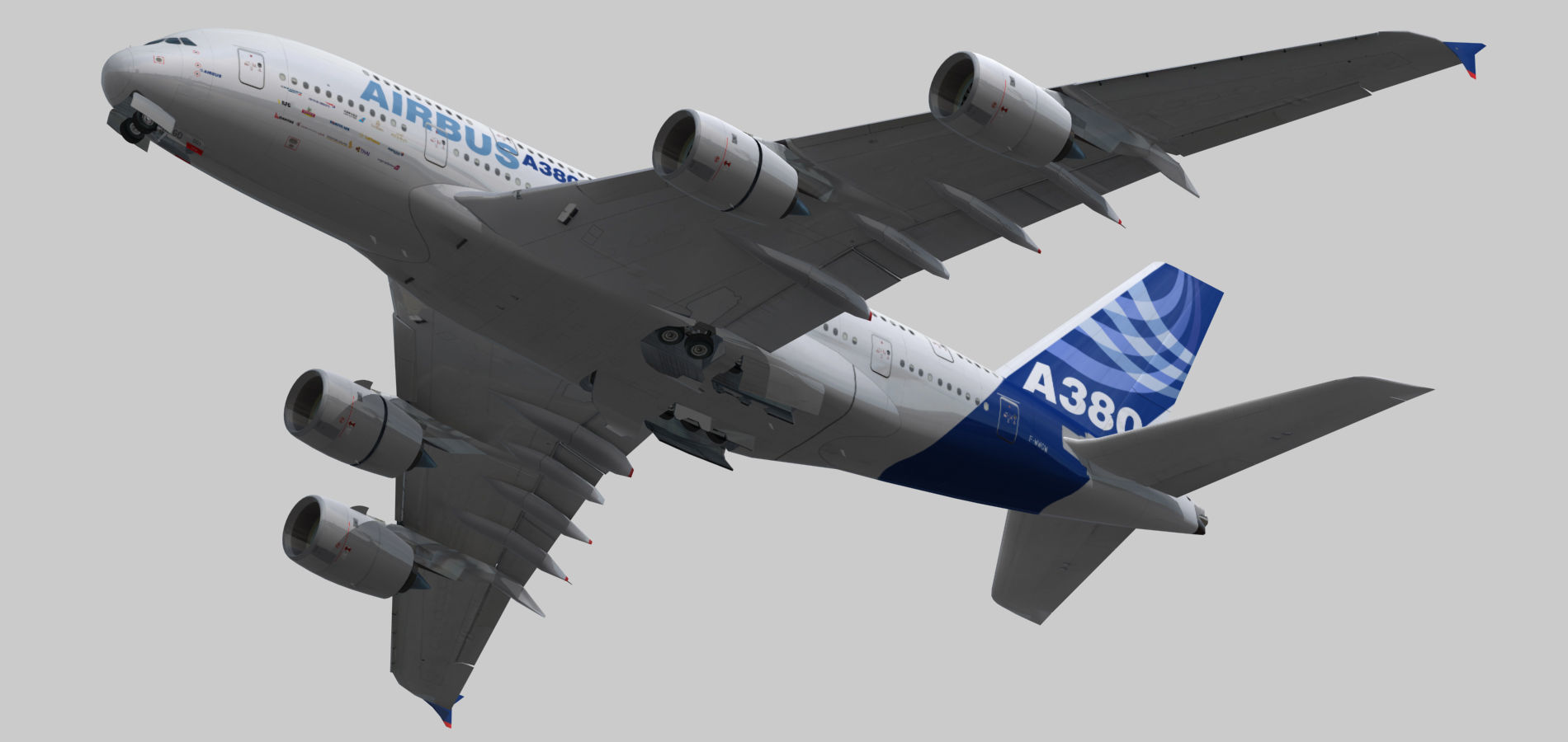 Airbus A380-8 Home livery Low-poly 3D model_9