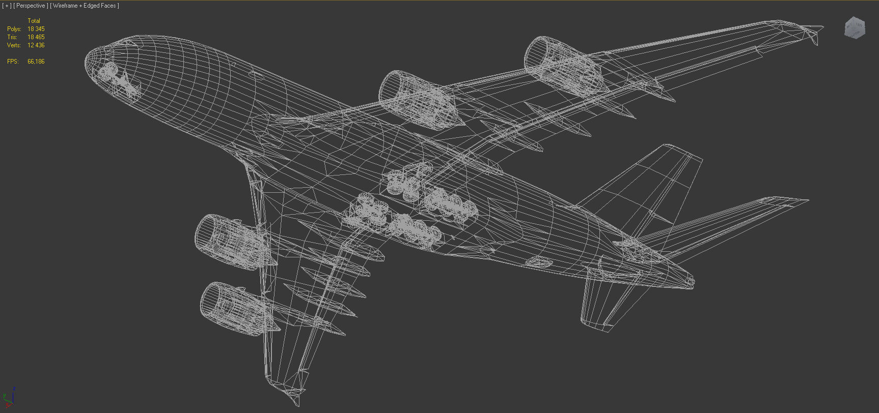 Airbus A380-8 Home livery Low-poly 3D model_7