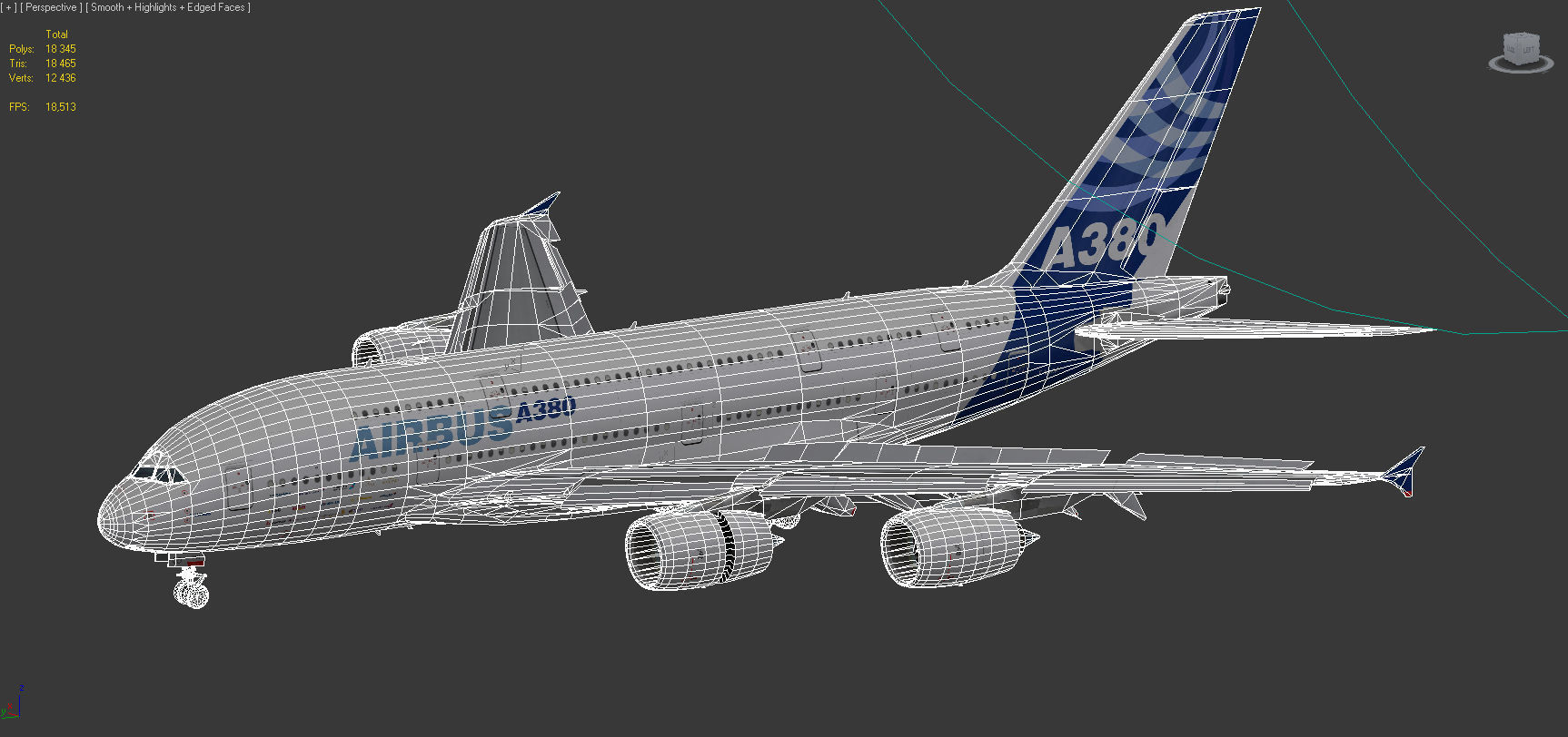 Airbus A380-8 Home livery Low-poly 3D model_8
