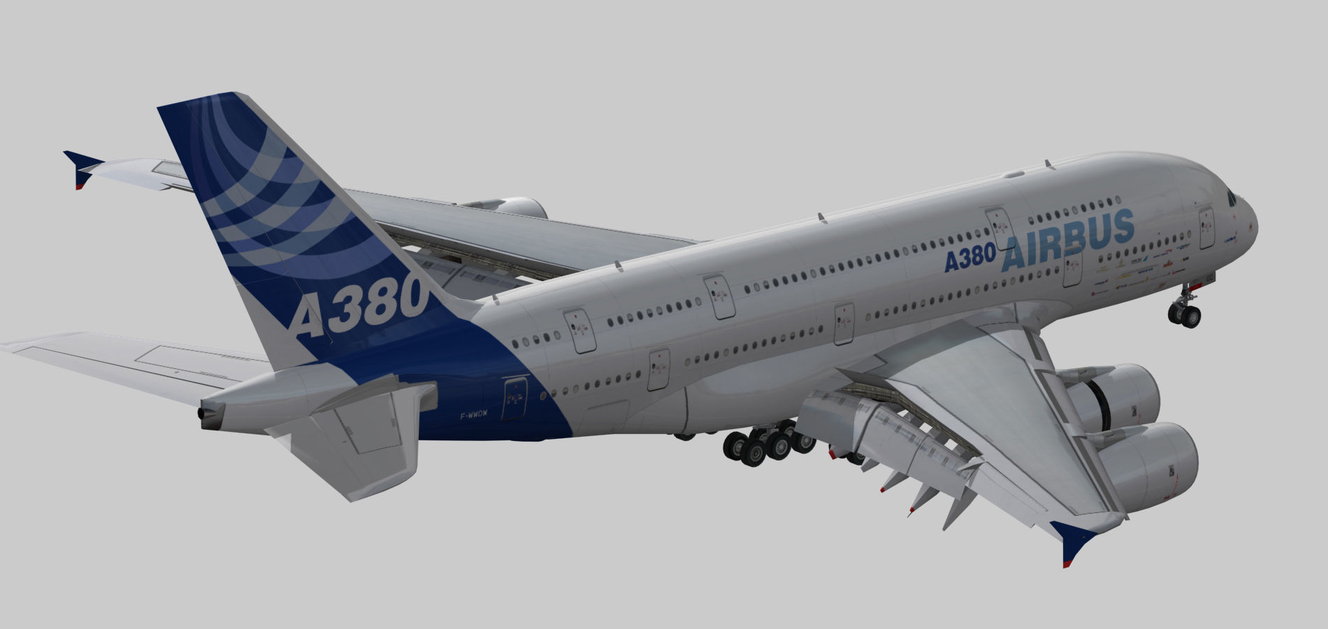 Airbus A380-8 Home livery Low-poly 3D model_12