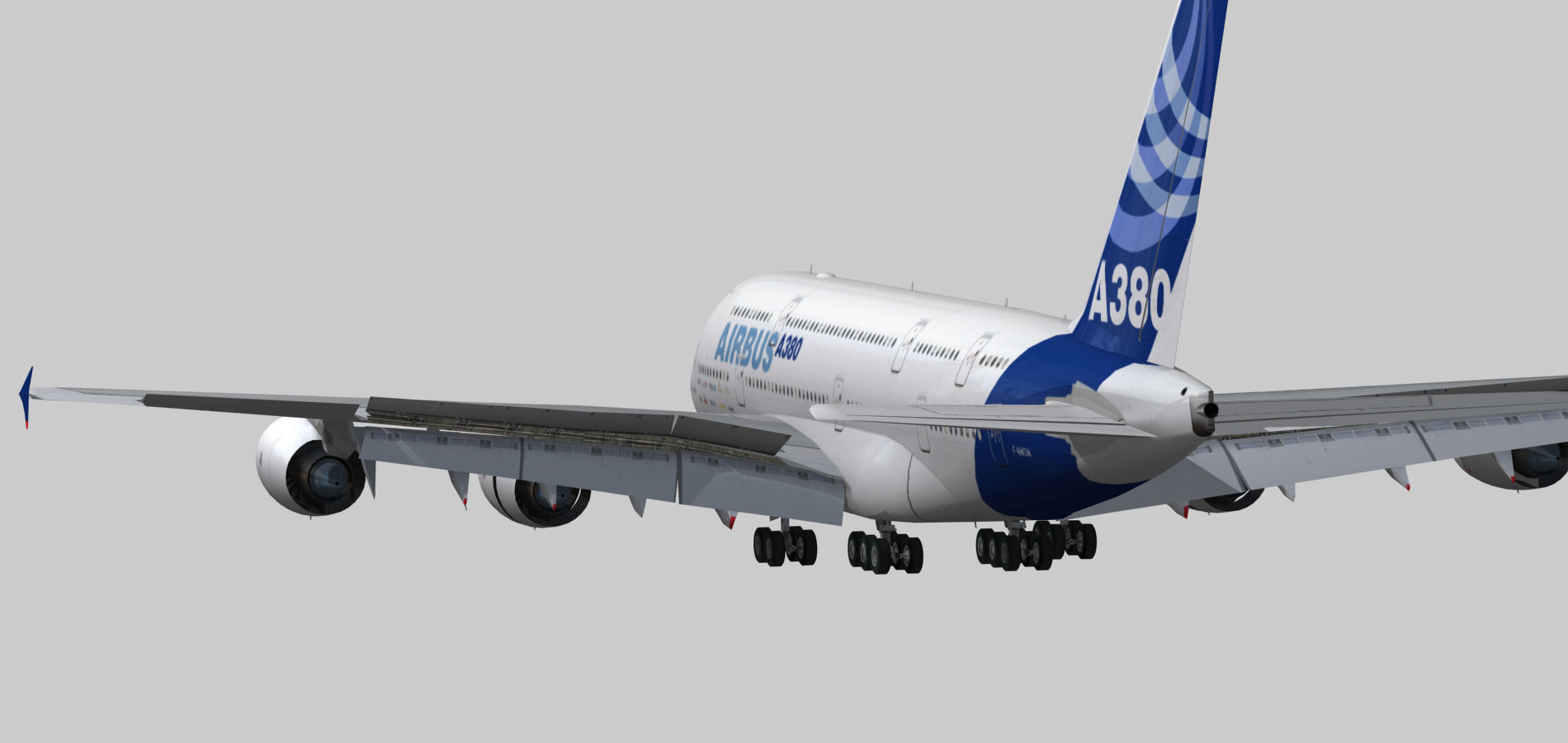 Airbus A380-8 Home livery Low-poly 3D model_13