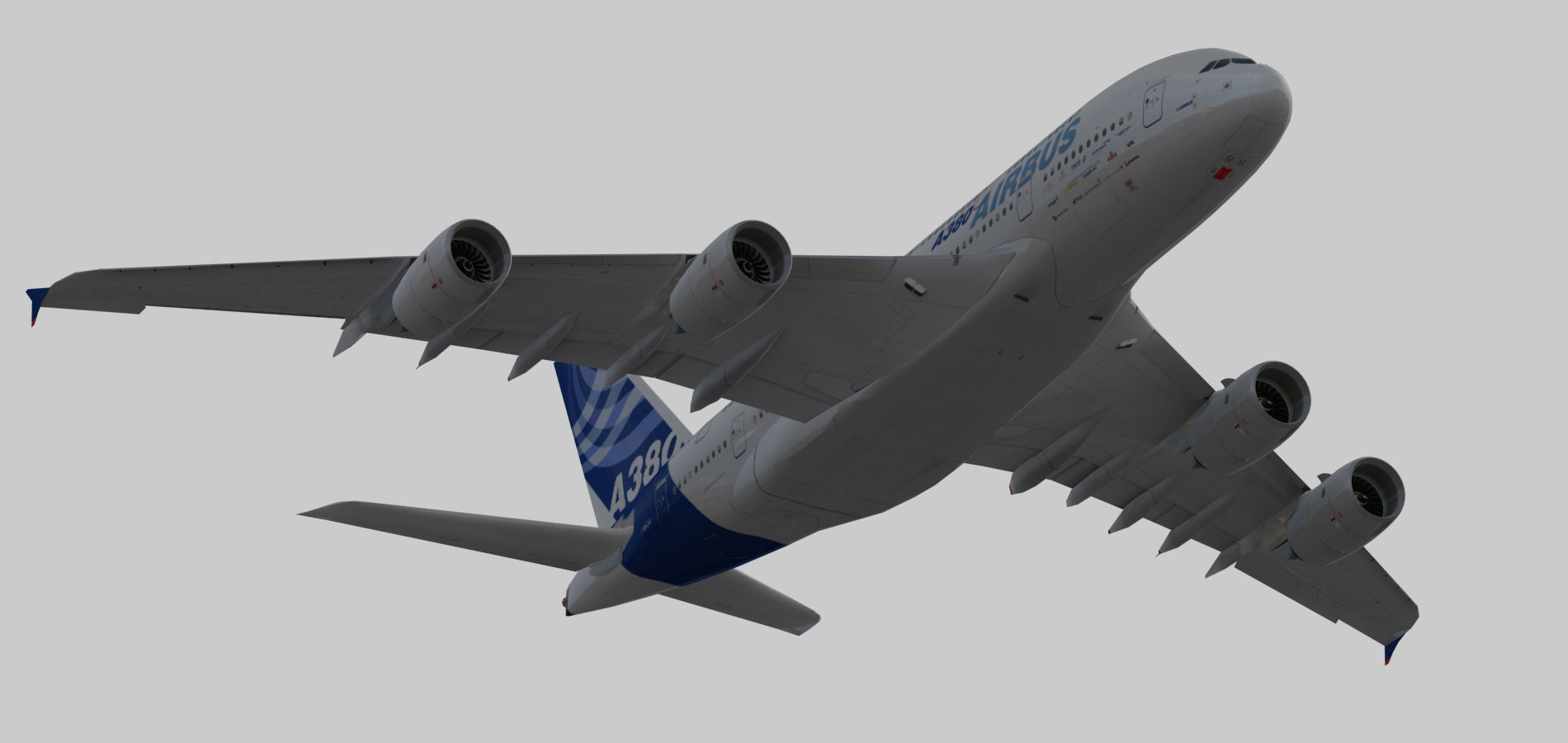 Airbus A380-8 Home livery Low-poly 3D model_2