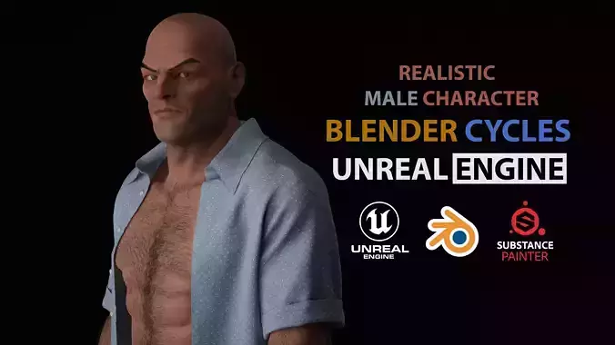 Realistic Male Character Free 3D model