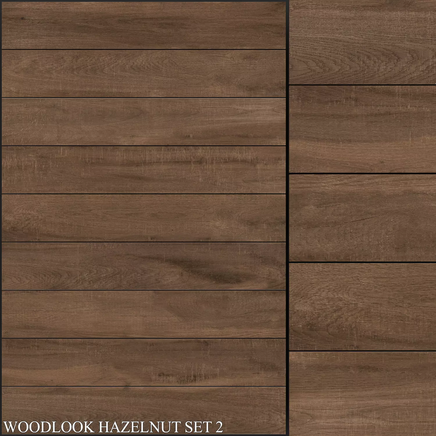 Decovita Woodlook Hazelnut 200x1200 Set 2 3D model_0