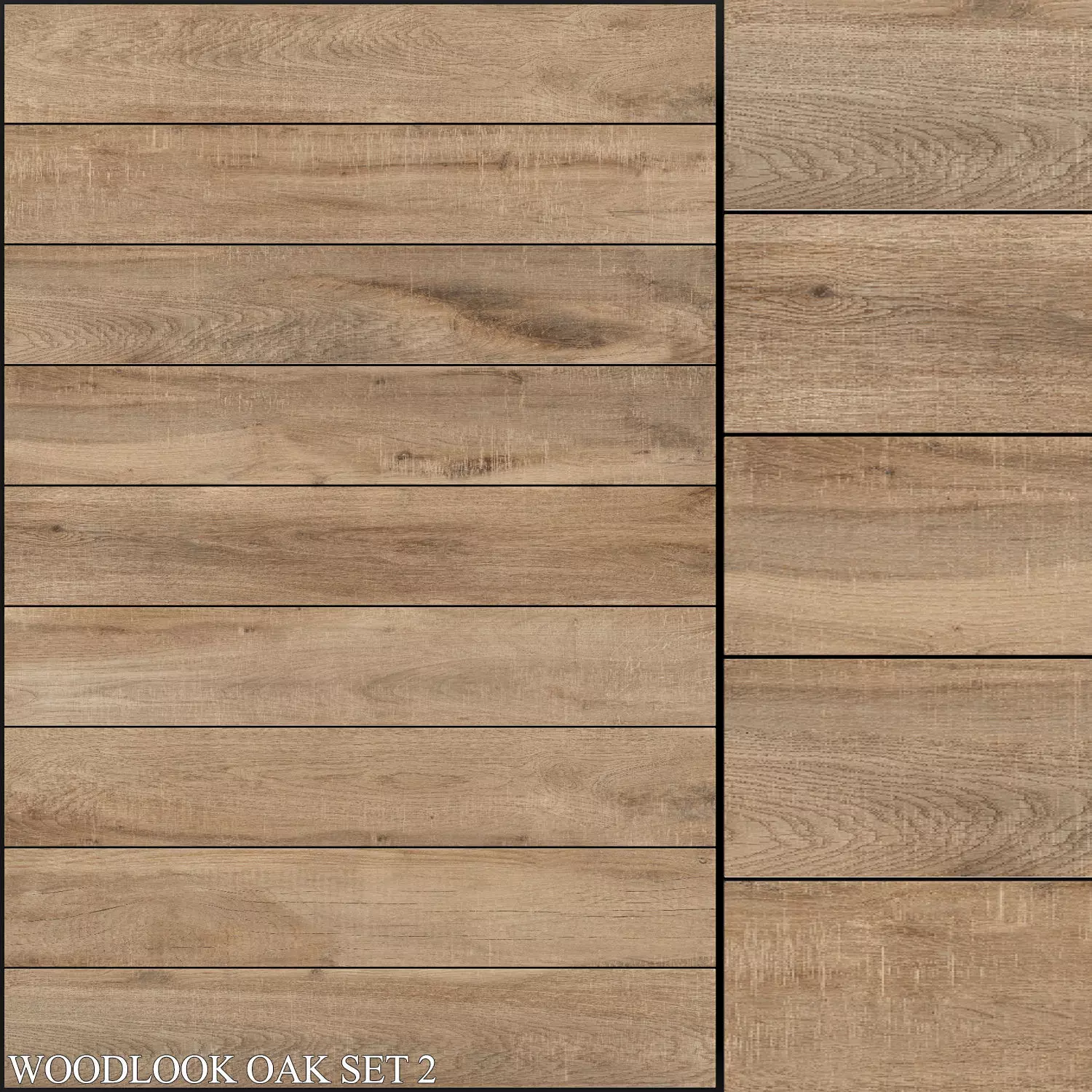 Decovita Woodlook Oak 200x1200 Set 2 3D model_0