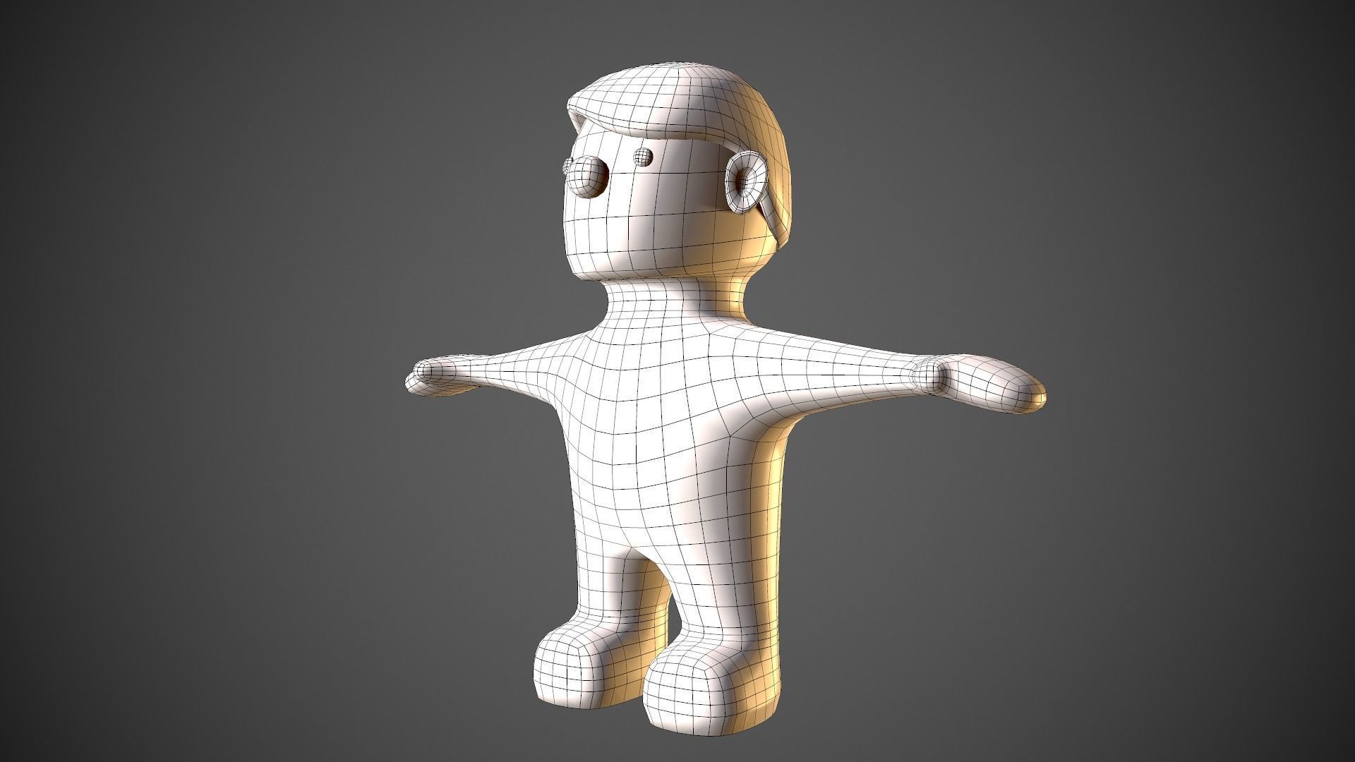 Cartoony Character Low-poly 3D model_11